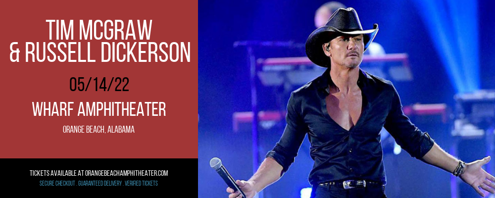 Tim McGraw & Russell Dickerson at Wharf Amphitheater tickets Tim McGraw & Russell Dickerson at Wharf Amphitheater